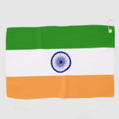 Golfhanddoek met vlag van India (Horizontaal)