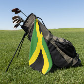 Golfhanddoek met vlag van Jamaica (Groen)