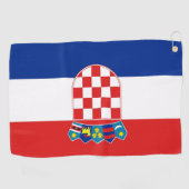 Golfhanddoek met vlag van Kroatië (Horizontaal)