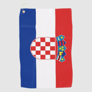Golfhanddoek met vlag van Kroatië