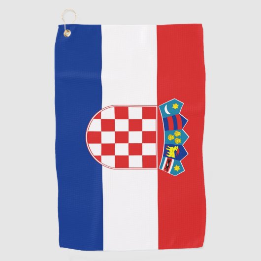 Golfhanddoek met vlag van Kroatië (Voorkant)
