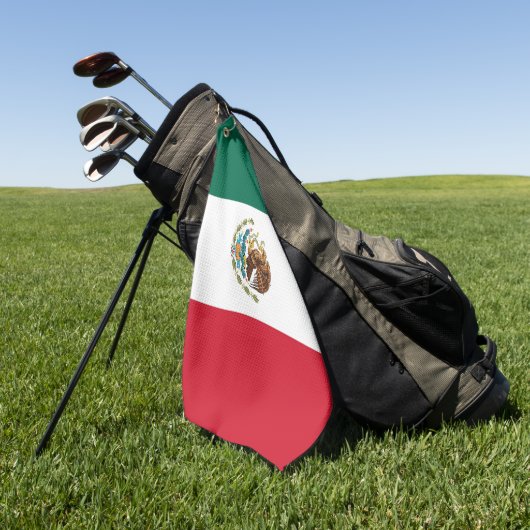 Golfhanddoek met vlag van Mexico (Groen)