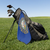 Golfhanddoek met vlag van New Hampshire (Groen)