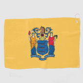 Golfhanddoek met vlag van New Jersey (Horizontaal)