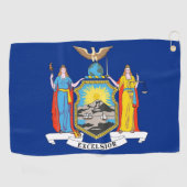 Golfhanddoek met vlag van New York (Horizontaal)