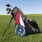 Golfhanddoek met vlag van North Carolina (Groen)