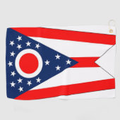 Golfhanddoek met vlag van Ohio, Verenigde Staten (Horizontaal)