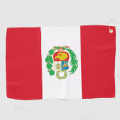 Golfhanddoek met vlag van Peru (Horizontaal)