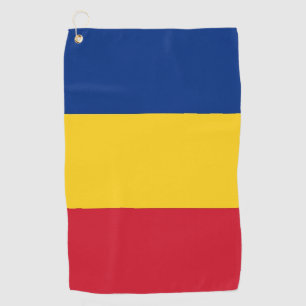 Golfhanddoek met vlag van Roemenië
