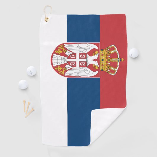 Golfhanddoek met vlag van Servië (Insitu)