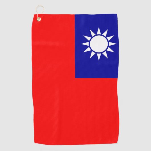 Golfhanddoek met vlag van Taiwan (Voorkant)