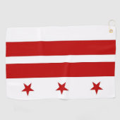 Golfhanddoek met vlag van Washington DC, Verenigde (Horizontaal)