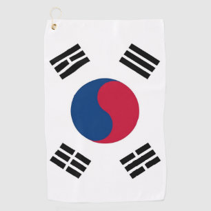 Golfhanddoek met vlag van Zuid-Korea