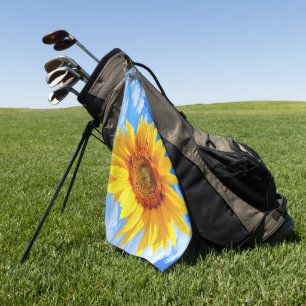 Golfhanddoek met zonnebloem