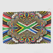 Golfhanddoek met Zuid-Afrikaanse kleuren (Horizontaal)