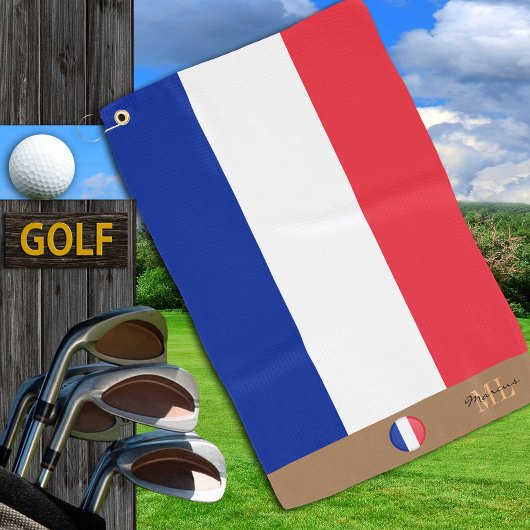 Golfhanddoek, onder Franse vlag Golfhanddoek