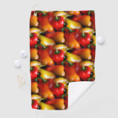 Golfhanddoek, rood en geel golfhanddoek (Insitu)