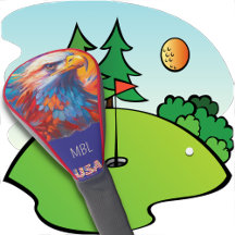 GOLFHOOFD HOESJE - Patriotic Eagle + USA & Monogra