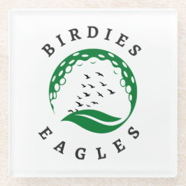 golfinfuus | Birdies | Eagles Logo Glazen Onderzetter