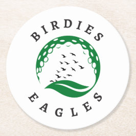 golfinfuus | Birdies | Eagles Logo Ronde Kartonnen Onderzetter