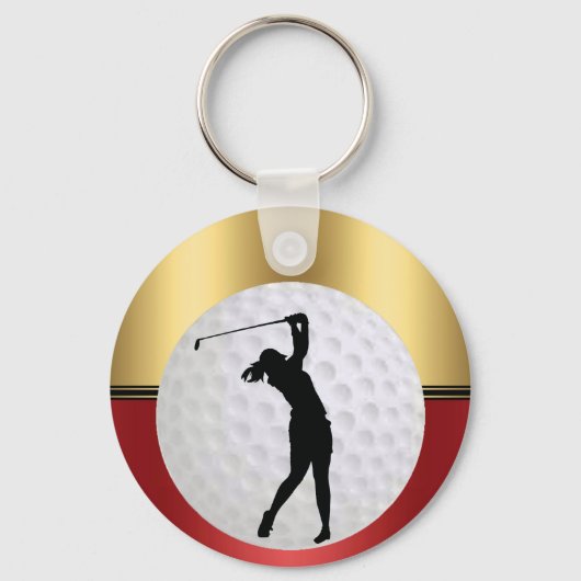 Golfing ball and golfer Elegant background Sleutelhanger (Achterkant)