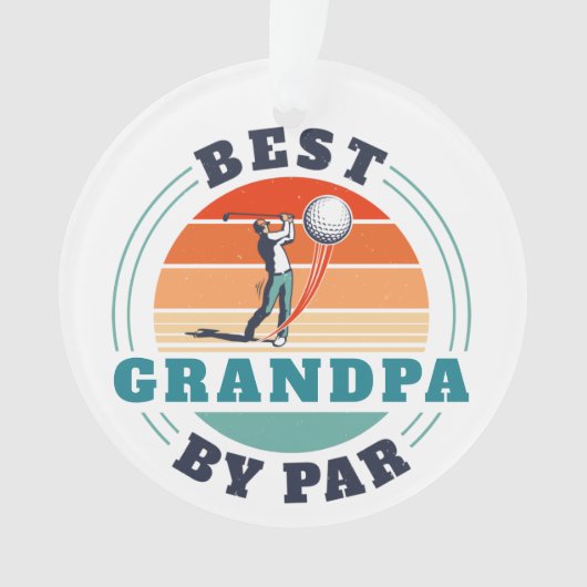 Golfing Best Grand-pa By Par Custom Retro Christma (devant)
