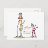 Golfing Forever Briefkaart (Voorkant / Achterkant)