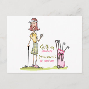 Golfing Forever Briefkaart