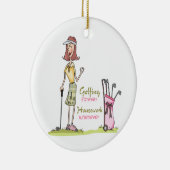 Golfing Forever Keramisch Ornament (Rechts)