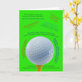 Golfing gekscheert kaart (Gele Bloem)