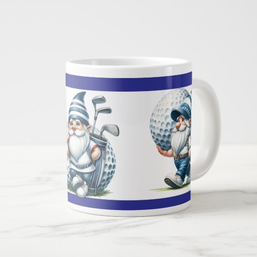Golfing Gnomes Giant Coffee Mug (Devant droit)