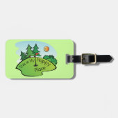 Golfing Golf Course Hole Happy Place Bagagelabel (Voorkant horizontaal)