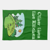 Golfing Golf Course Hole Happy Place Theedoek (Horizontaal)