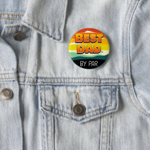 Golfing Golfer Beste vader van Par Ronde Button 5,7 Cm