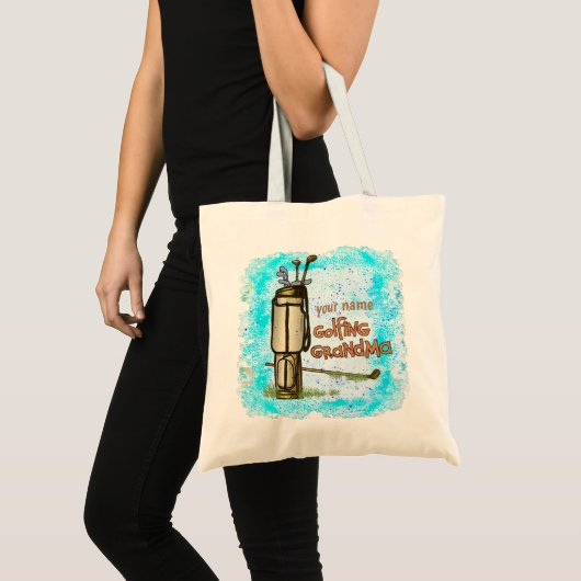 Golfing Grandma Tote Bag (Voorkant (product))
