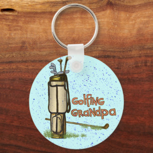 Golfing Grandpa Sleutelhanger