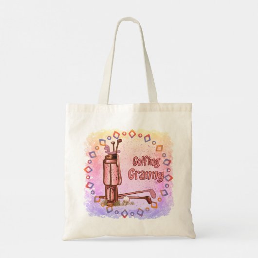 Golfing Granny Canvas tas (Achterkant)