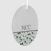 Golfing Green White Golf Ball CC Initialen Name Ornament (voorkant)