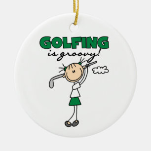 Golfing is Groovy Keramisch Ornament