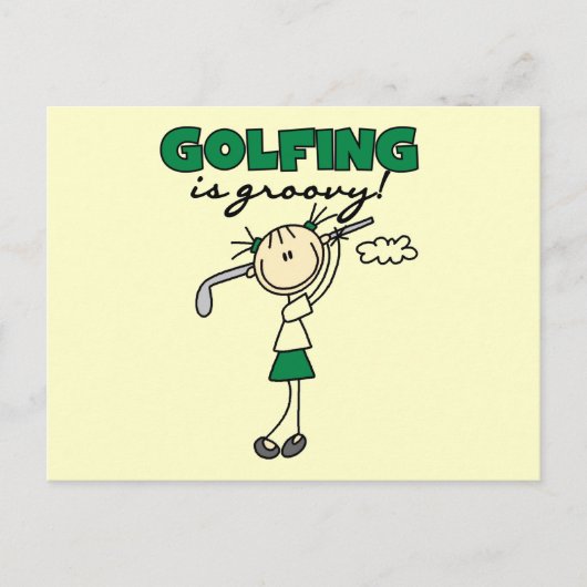 Golfing is Groovy Tshirts en Gifts Briefkaart (Voorkant)