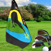 Golfing Kiwi Bird & New Zealand Sports Golfhanddoek
