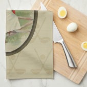 Golfing Lady Art (2) Theedoek (Quarter Fold)