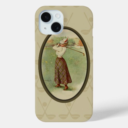  Golfing Lady Art (3) Case-Mate iPhone Case (Achterkant)