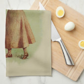 Golfing Lady Art Theedoek (Quarter Fold)