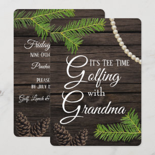 Golfing met Grandma Invitation Kaart