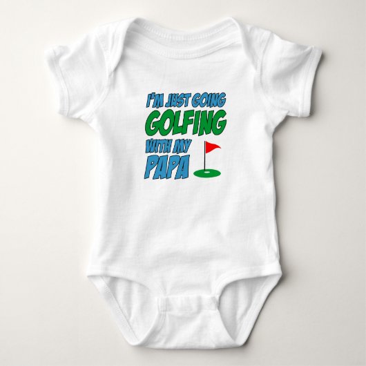 Golfing met Papa Grandchild Romper (Voorkant)