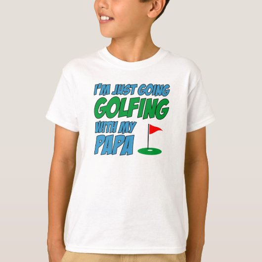 Golfing met Papa Grandchild T-shirt (Voorkant)