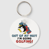 Golfing Penguin Sleutelhanger (Voorkant)