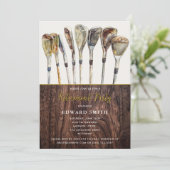 Golfing Pensioen Party Uitnodiging (Staand voorkant)