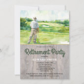 Golfing Pensioen Party Uitnodiging (Voorkant)